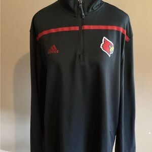 UEC LOUISVILLE CARDINALS Adidas Climalite 3/4 Zip Pullover Size Large